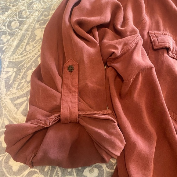 Ana Plus size button down long sleeve top size 2x rust fall color - Picture 4 of 7